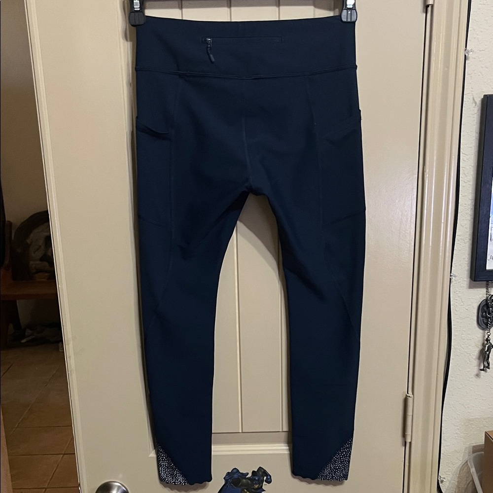 lululemon athletica Navy Blue Leggings with White Dots - Picture 2 of 5